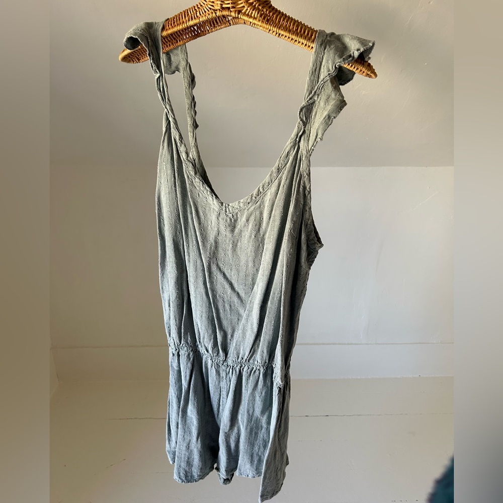 Stylish Light Blue Anthropologie Sleeveless Romper